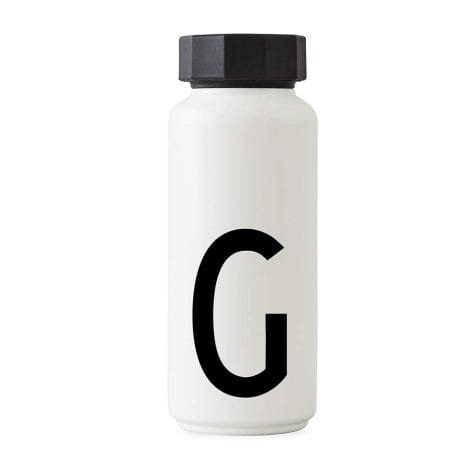 Design Letters – Bottiglia termica in acciaio inox per bevande calde e fredde, adatta a lavoro, scuola, sport e palestra.