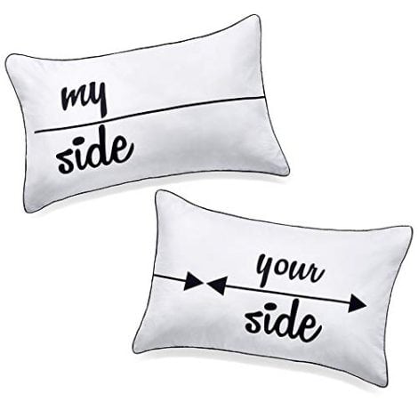Coppia di federe, Regalo perfetto per due innamorati, per occasioni speciali come Natale, San Valentino, Anniversario, Matrimonio, Fidanzamento.
