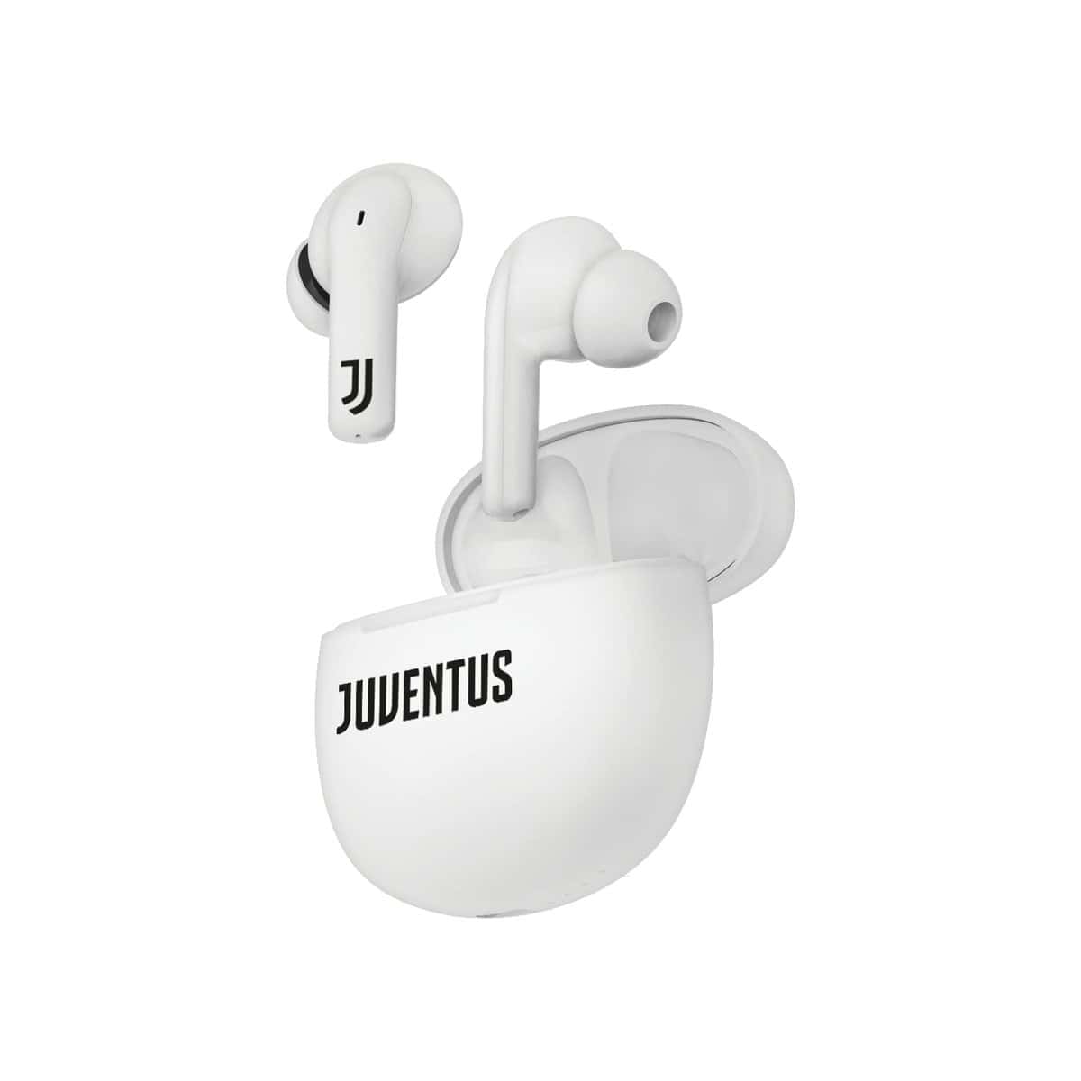 Techmade Juventus, Cuffie K201E Senza Filo In Ear, auricolari con box ricarica Bianco/Nero