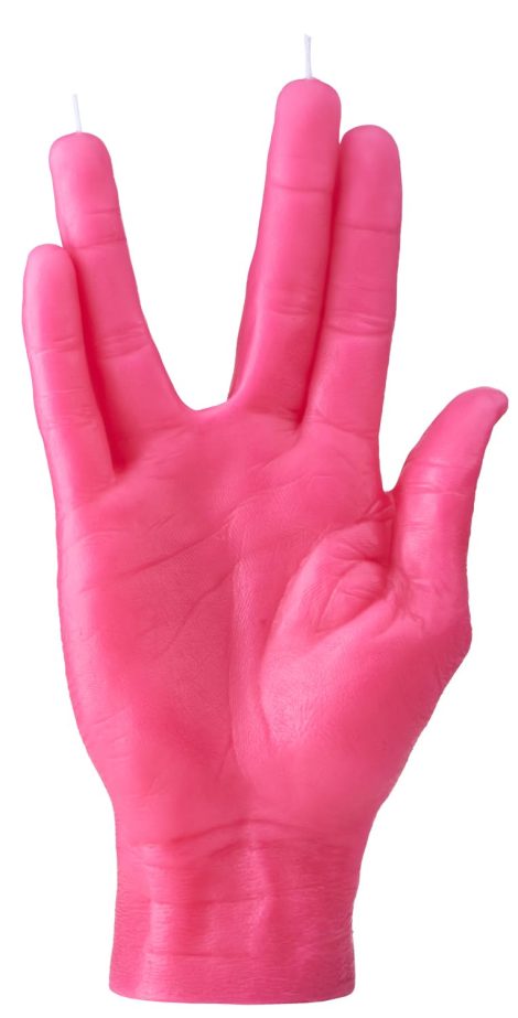 Candelina Vulcanica Rosa, Design Saluto, Fatta a Mano, Perfetta come Regalo per Lei o Lui.