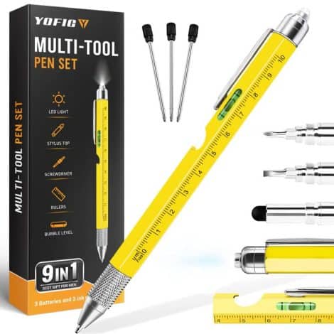 Idee Regalo Uomo Originali: Pencilone Multifunzione 9 in 1, Regali Utili per Lui, Papà e Compleanno.