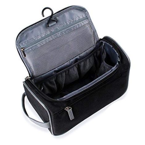 Beauty Case per viaggio, Borsa da toletta impermeabile con gancio e maniglia per uomini e donne.