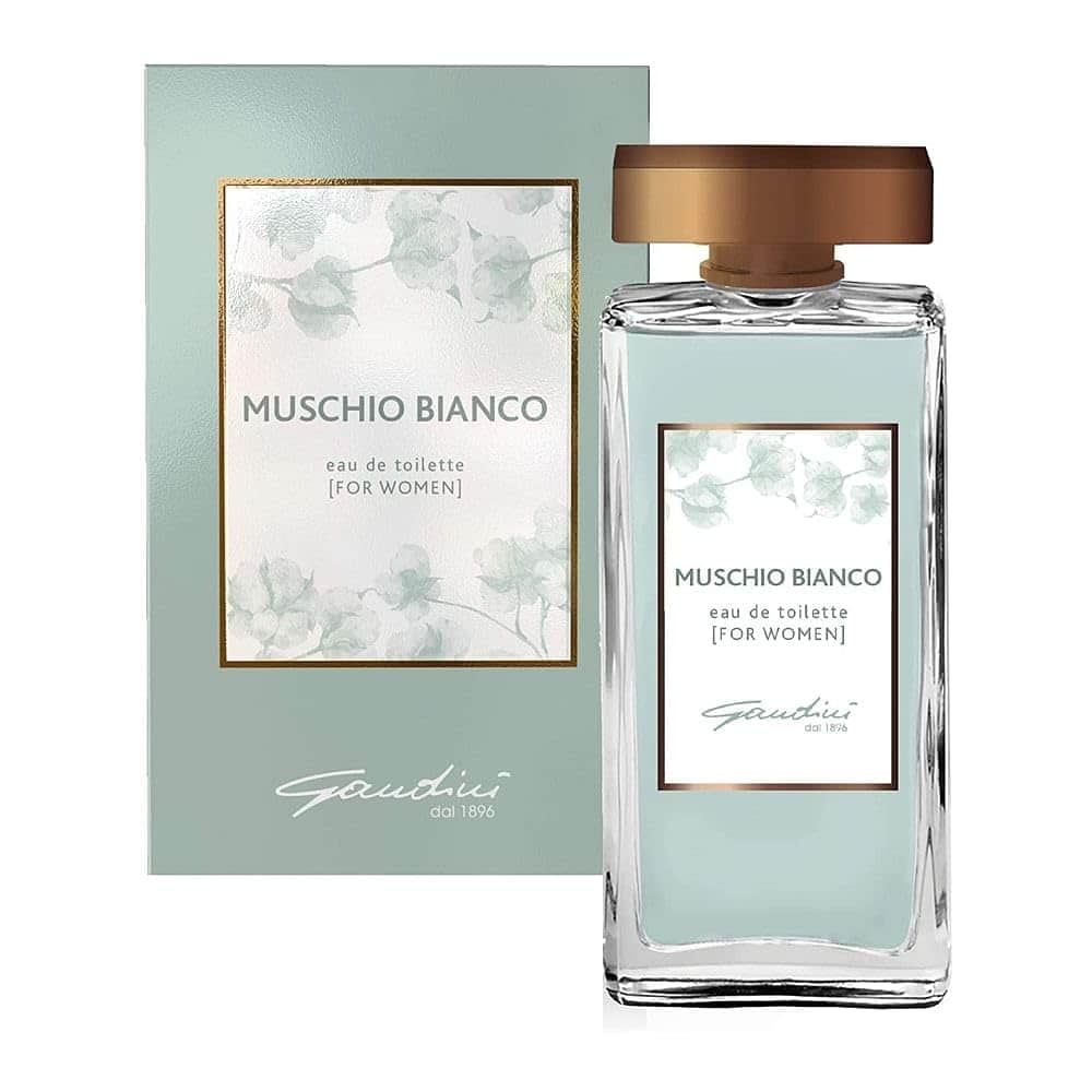 Gandini, Muschio Bianco, Profumo da Donna, Fragranza Dolce e Fresca, con Note Fiorite Ricche e Speziate al Bergamotto, Fiori d'Arancia, Ylang Ylang, Rosa, Chiodi di Garofano, 100 ml
