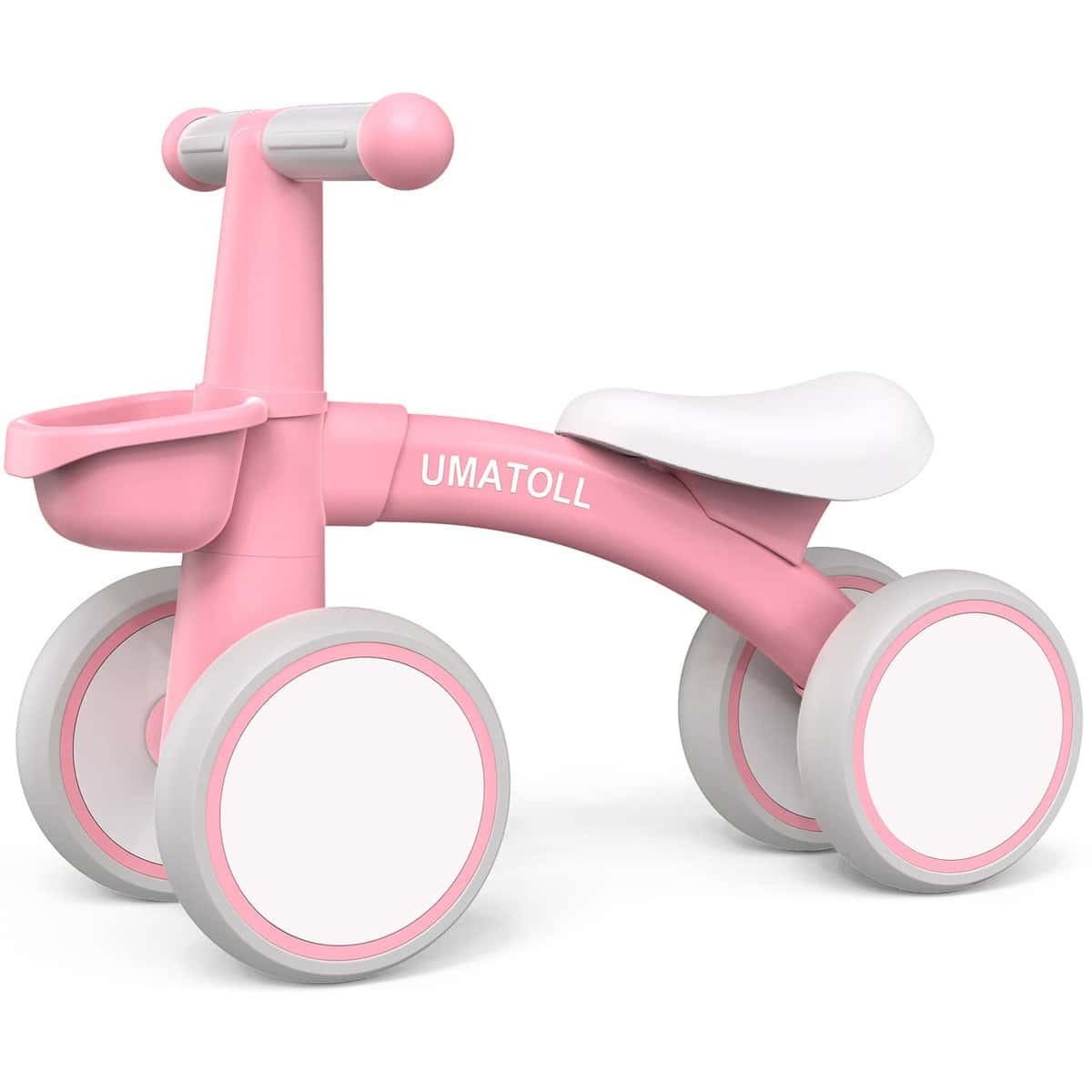 Umatoll Bicicletta Senza Pedali per 1 Anni, Bicicletta Equilibrio per Bambini 12-24 Mesi con Cestino, Giocattolo per Bici per i più Piccoli Baby, Primo Regalo di Compleanno