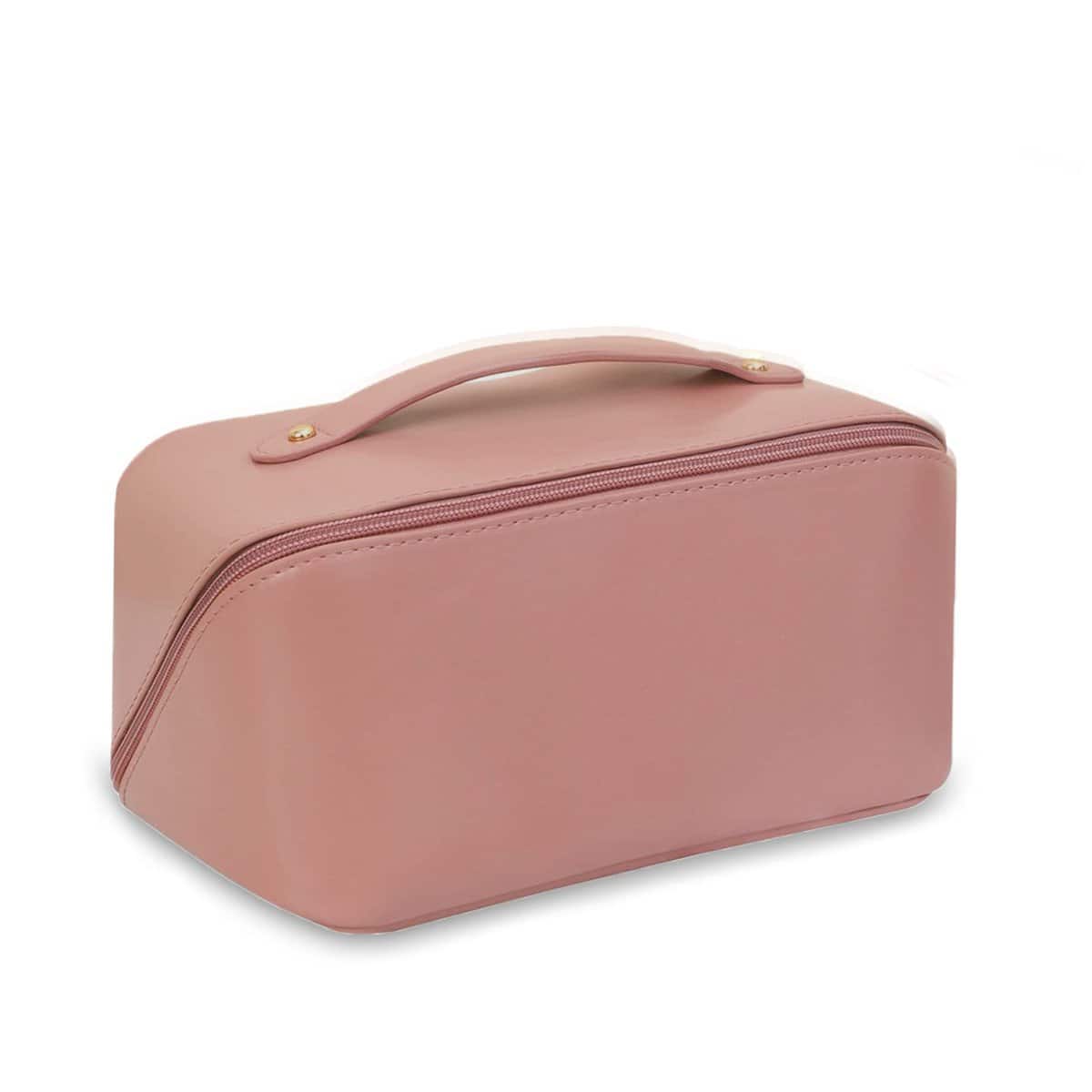 Ruikdly Borsa Cosmetica da Viaggio di Grande Capacità Portatile Borsa per il Trucco in pelle Impermeabile con Manico e Divisorio per Cosmetici, Accessori e Articoli da Toeletta da Donna