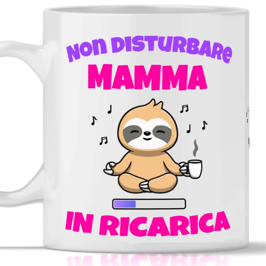 TeeDesign Tazza Mamma - Idea Regalo compleanno donna, Festa della Mamma, regalo di Natale - Mamma in Ricarica