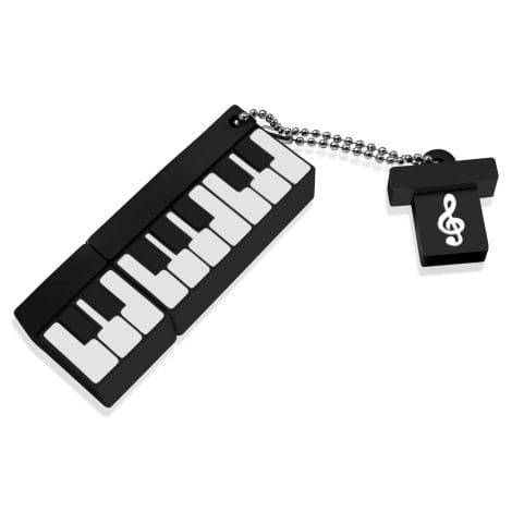 Penna USB 2.0 da 64GB, Portachiavi Musicale in Silicone, Memoria Flash Carina per Archiviare Dati.