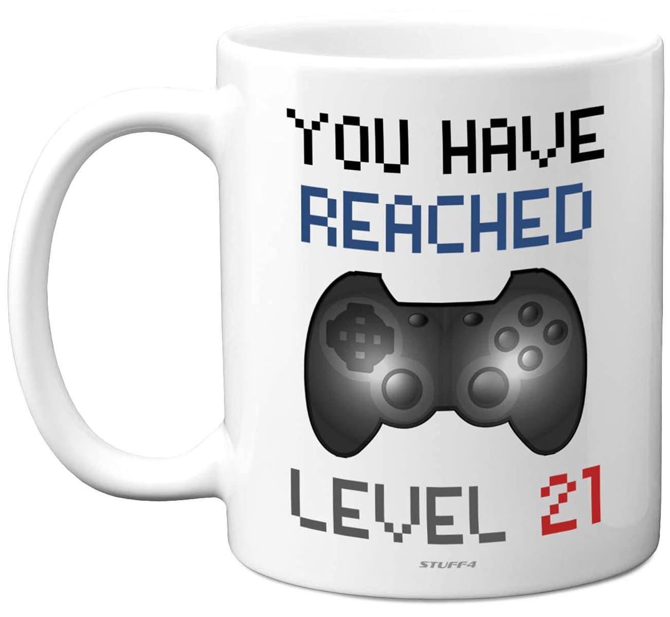 Tazza per 21° compleanno, regalo per giocatore di livello 21, regalo per il 21° compleanno, tazza da caffè lavabile in lavastoviglie, regalo per il 21° compleanno per uomini o donne, videogioco retrò,