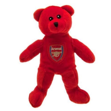 Peluche Mini Beanie Orsetto Arsenal FC, regalo ufficiale per fan, rosso.