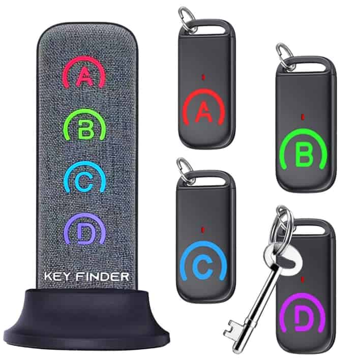 Localizzatore remoto JTD Wireless Key Finder JTD Wireless Key Finder Tracker/Wireless RF Item Locator con torcia a LED e supporto base per i tasti del telefono cellulare degli animali domestici