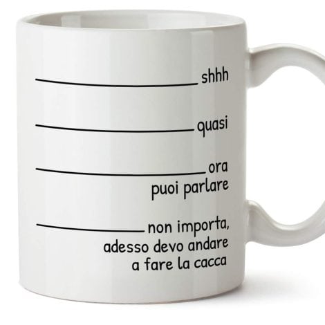 Tazza divertente “Quasi … Devo andare al bagno” – Regalo originale e divertente per lui/lei.