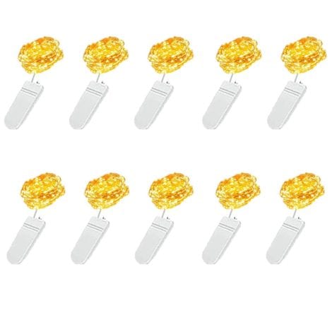 10 luci LED a batteria, filo di rame, ideali per Natale, matrimoni, feste, decorazioni.