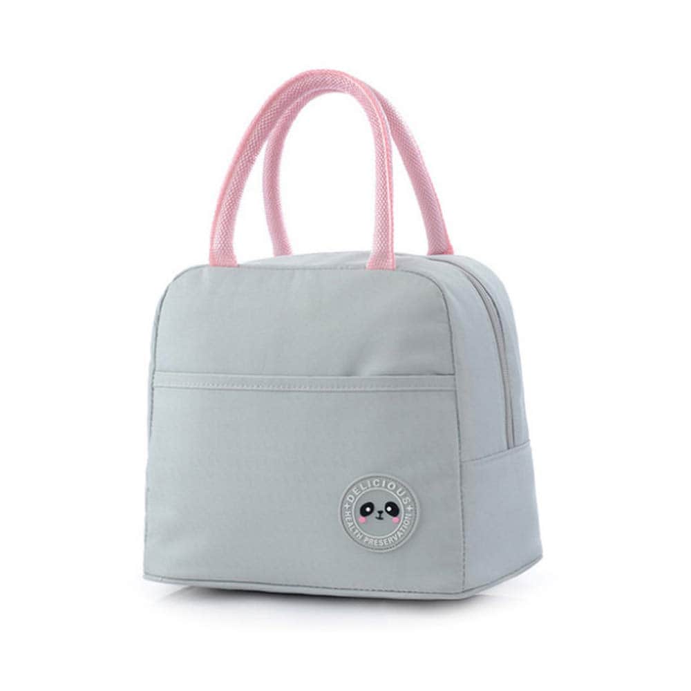 Borsa pranzo isolata Spalancata Borsa termica più calda Resistente all'acqua Termico A prova di perdita Organizzatore del pranzo Per Donne Uomini Ragazze Bambini Lavoro scuola (Grigio)