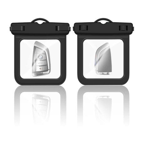 Set di 2 chiavi impermeabili per auto con portachiavi borsa a secco per nuoto. Accessori per il surf e la barca. Borsa in plastica portatile per carte di credito. Regali per pescatori.
