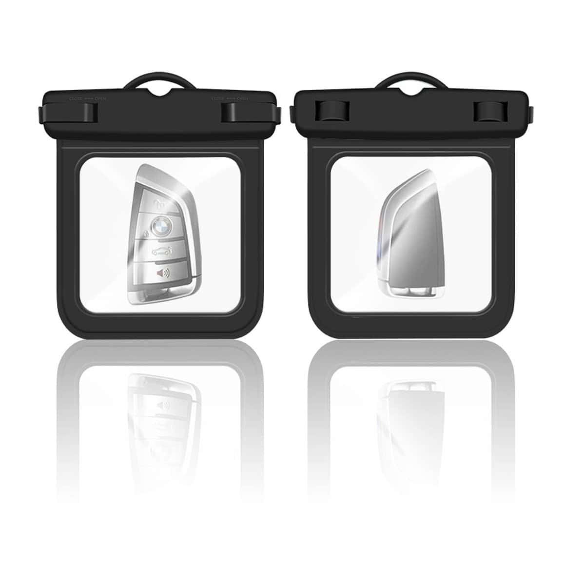 Confezione da 2 chiavi impermeabili per auto FOB titolare portachiavi borsa a secco per nuoto surf accessori barca,borsa in plastica portatile borse per carte di credito,regali per uomini di pesca