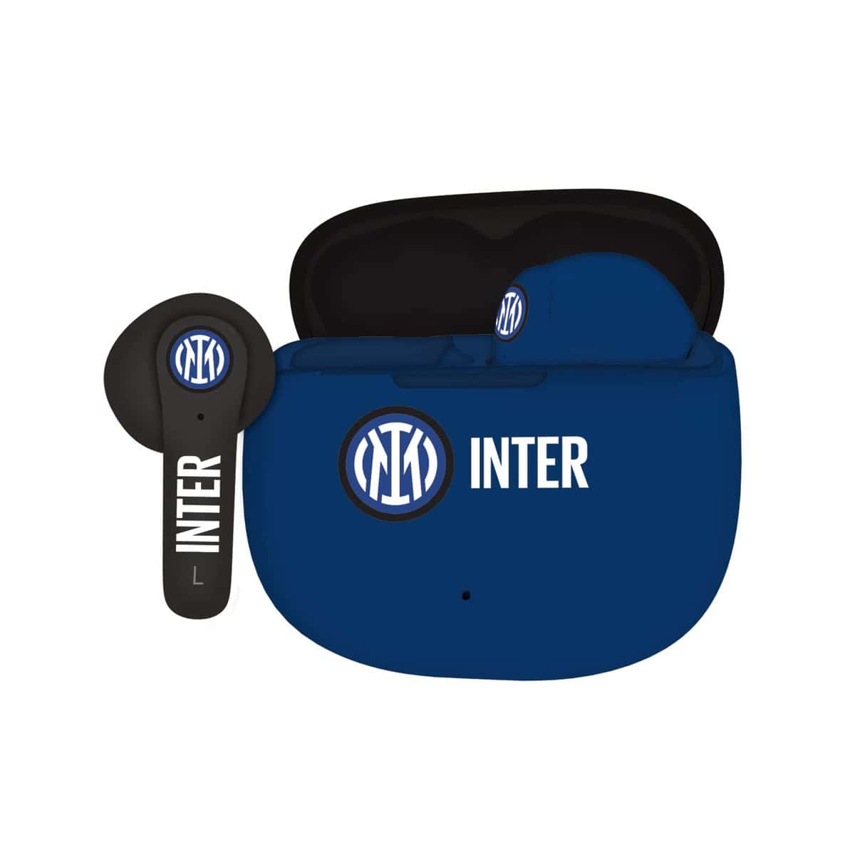 Techmade Inter, Cuffie Senza Filo In Ear, auricolari con box ricarica Nero/Azzurro