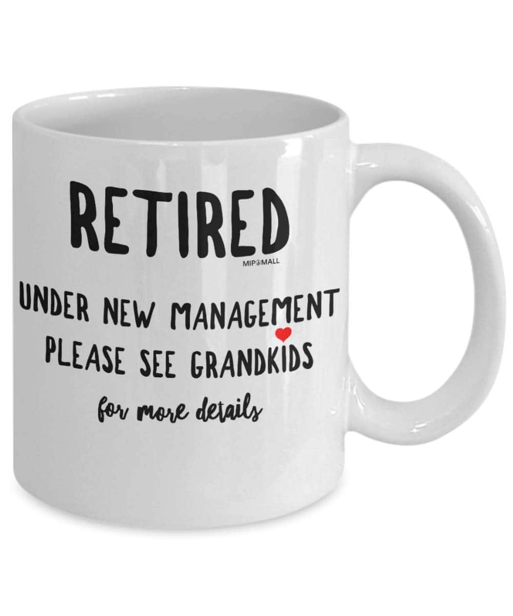 Regali pensionamento per donne uomini, tazze regali idee caffè tè - Natale segreto Babbo Natale - sotto nuova gestione MG0008