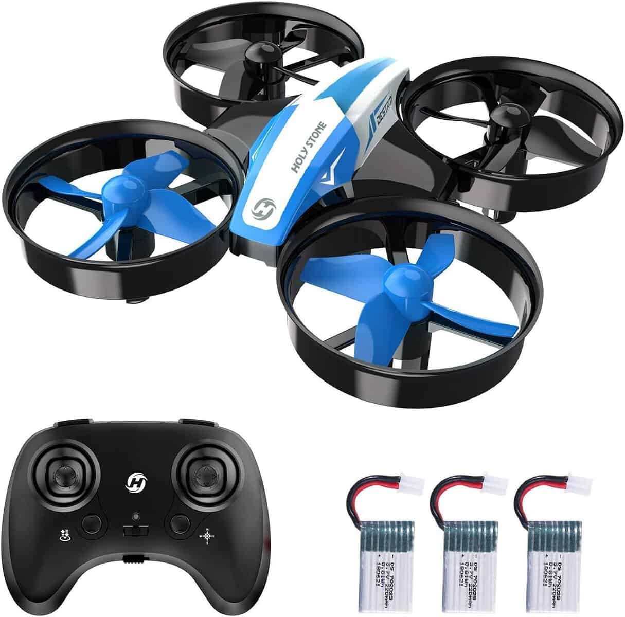 Holy Stone HS210 Mini Drone per Bambini e Principianti RC Nano Quadcopter Indoor Piccolo Elicottero con Hovering Automatico, 3D Flip e 3 Batterie, Grande Giocattolo Regalo per Ragazzi e Ragazze, Blu