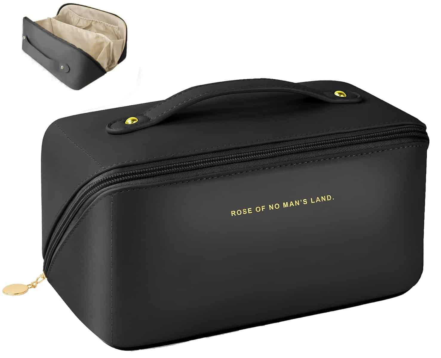 Emonbuln Beauty Case da Viaggio Donna, Borsa Cosmetica da Viaggio Portatile Grande Capacità, Regalo Donna PU Organizer Cosmetici per Borsa Porta Trucchi da Viaggio Cerniera Trousse Toiletry