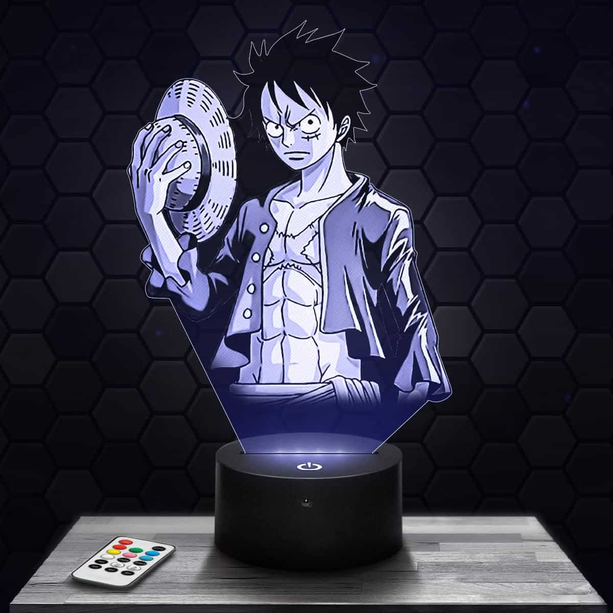 Lampada Led 3D decorativa Manga Monkey D Luffy, idea regalo per adolescenti, accessorio Manga Monkey D Luffy Manga Cartoni animati Camera da letto per ragazzi idea regalo natale adolescente TOP