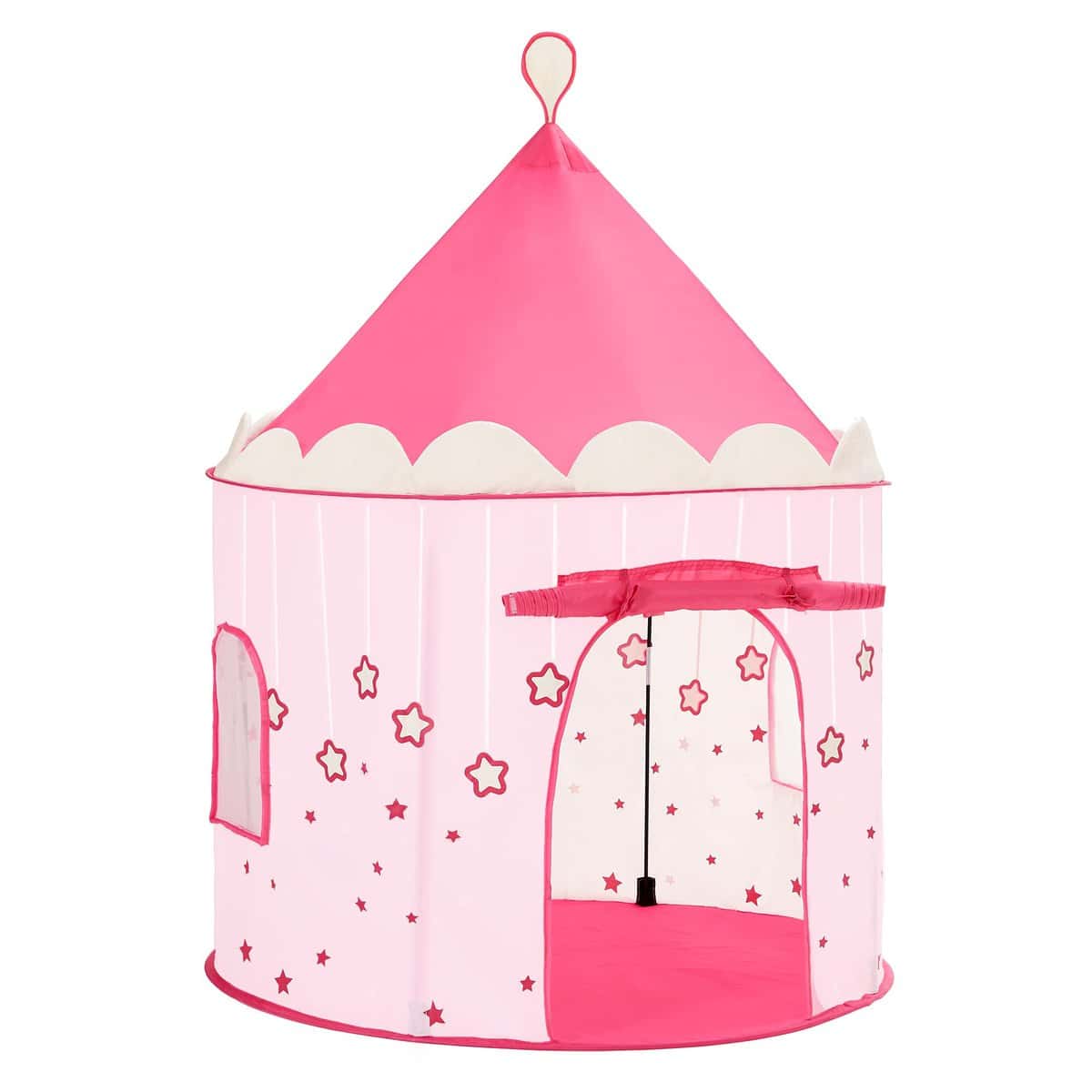 SONGMICS Tenda da Gioco Castello da Principessa per Ragazze e Bambini, Casetta dei Giochi per Interni ed Esterni, Tenda Portatile, Regalo per Bambini, Certificato EN71, Rosa LPT01PK