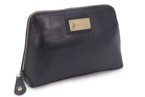 Collezione Sfilata Borse a Mano – Vera Pelle – Porta Cosmetici/Pochette Trucchi/Beauty Case – Scatola Regalo – Emma – NERO