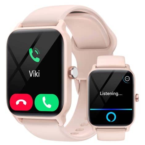 Smartwatch Gydom per donne, orologio smart con chiamate e risposta, Alexa, fitness tracker, impermeabile IP68, per Android iOS.