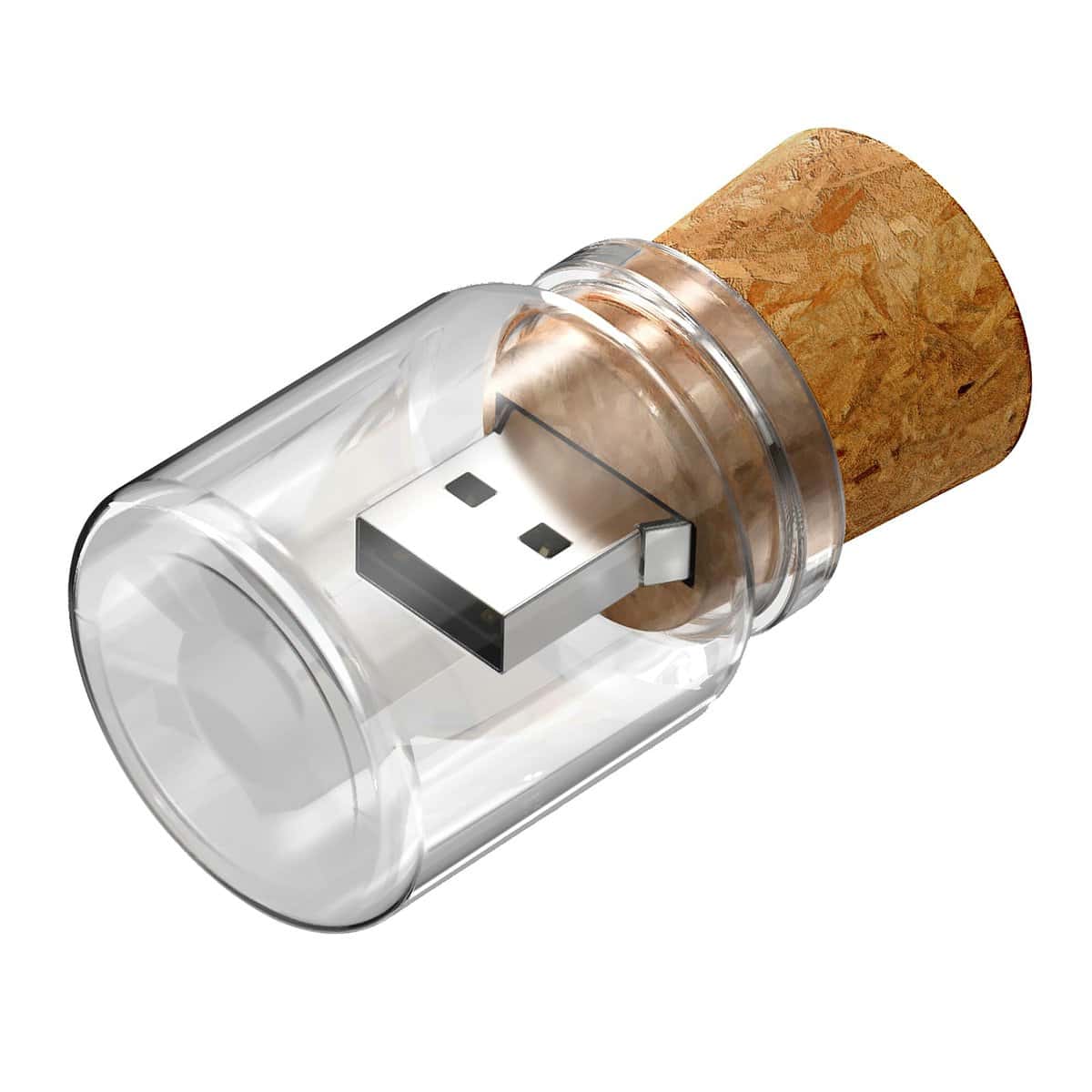 Chiavetta USB 128GB Pendrive Trasparente Drift Bottle Pennetta USB 2.0 - Kepmem 128GB Chiave USB Divertenti Bottiglia Penna USB 128 Giga Pen Drive come Regalo per Natale e Compleanni
