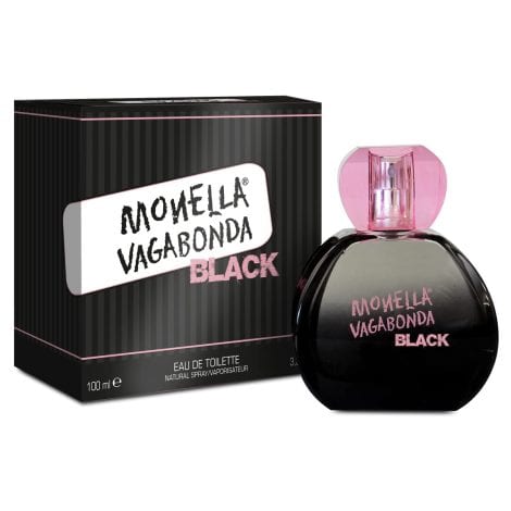 Eau de Toilette Monella Vagabonda nera: profumo irresistibile per donne elettrizzanti, con fragranza floreale e orientale. Made in Italy – 100 ml.