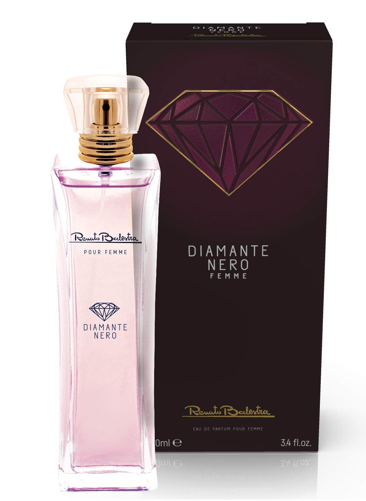 Renato Balestra, Eau de Parfum Donna, Profumo Femminile Diamante Nero, Fragranza Floreale, Orientale e Fruttata, 100 ml