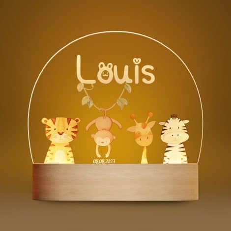 Lampada Personalizzata con Nome per Bambina, Ideale come Luce Notturna o Regalo per Neonata.