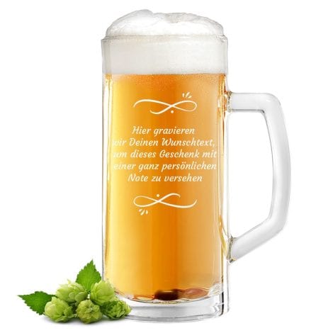 Bicchiere da birra da 0,5 l Polar-Effekt con incisione personalizzata per compleanni, festa del papà e anniversari.