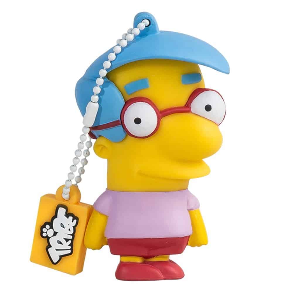 Tribe Simpsons Milhouse Chiavetta USB da 8 GB Pendrive Memoria USB Flash Drive 2.0 Memory Stick, Idee Regalo Originali, Figurine 3D, Archiviazione Dati USB Gadget in PVC con Portachiavi - Giallo