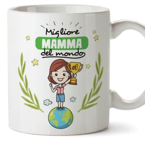 Tazza Mamma Mugffins – La Mamma Migliore – Regalo Originale di Ceramica per la Festa della Mamma.