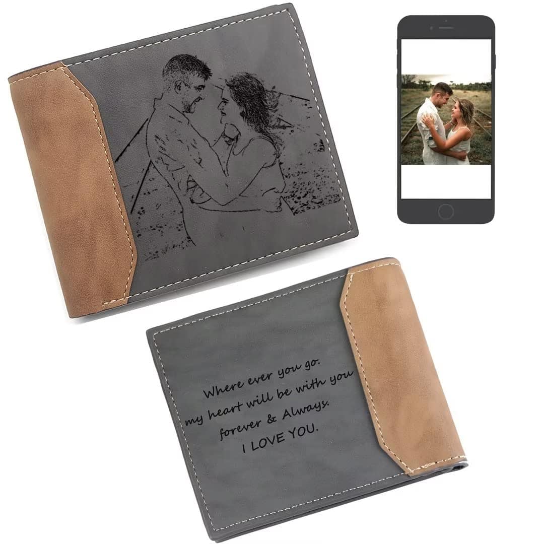 WZCZZHA Portafogli personalizzati per regali di compleanno per uomini o donne – papà mamma fidanzato borsa per insegnante compleanno portafoglio e amico regal