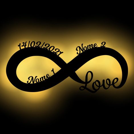 Luce eterna, regalo personalizzato per San Valentino, compleanno, anniversario, perfetto per ogni coppia.