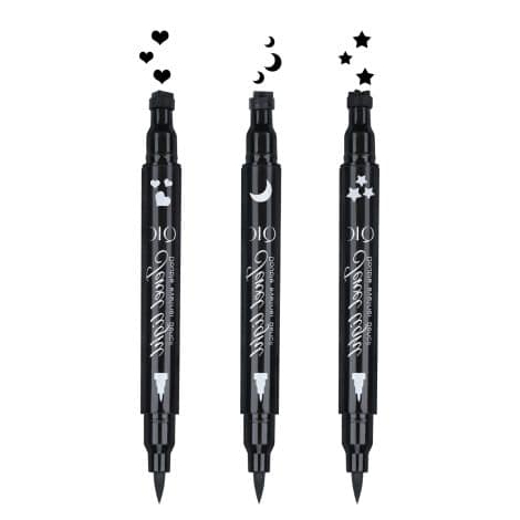 Set eyeliner Yuccer 3 in 1: durata lunga, resistente all’acqua, perfetto regalo per trucco occhi. (Stella + Luna + Cuore)