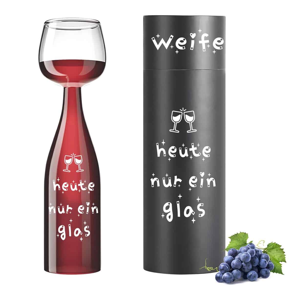 Weifeng Bicchiere da Vino 750ml Regalo per Donne Regali per Donne per il Compleanno Regali Divertenti per Uomini Personalizzati Regali di Natale per Mamma Sorella