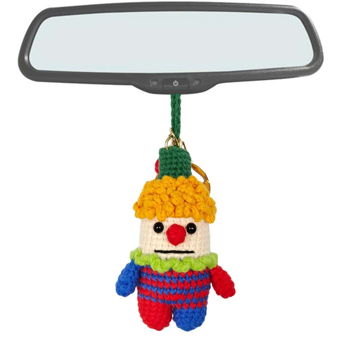 Accessorio da appendere allo specchio dell'auto carino clown ornamento da appendere per auto, regali per donne, uomini, bambini (corpo intero)