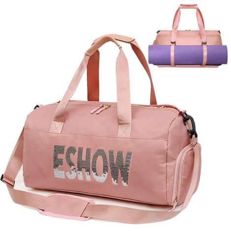Borsa da Palestra Eshow con Scomparto per Scarpe, Ideale per Sport, Piscina, Fitness e Viaggi.