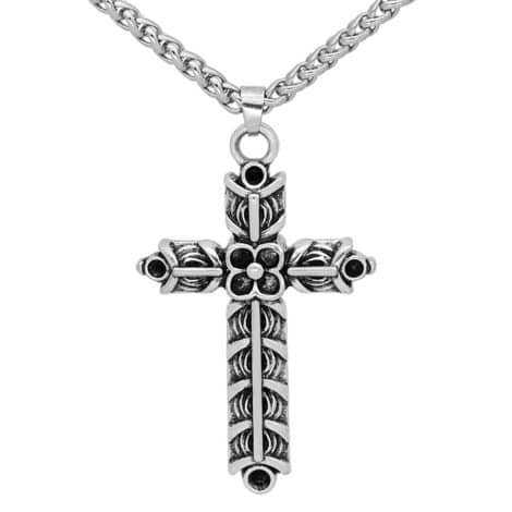 Collana Vichinga Amuleto Doppia Faccia Ragnar con Croce di Athelstan, ideale per regali a uomini e donne.