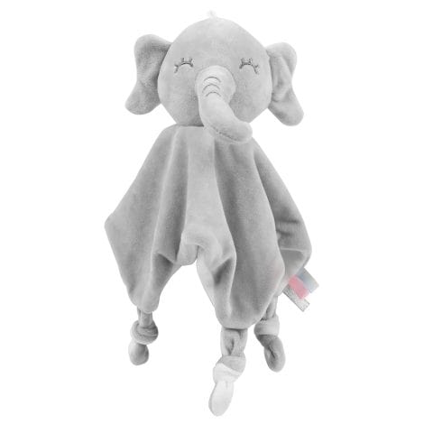 Copertina morbida con pupazzetto incorporato, ideale per coccole, sicura per neonati. Grigio.