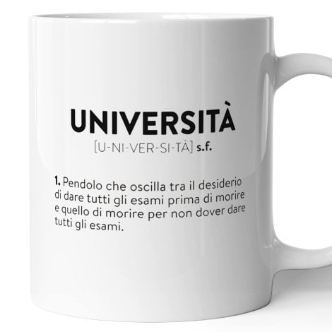 Tazza “AL PRODUCTION”: Descrizione universitaria, regalo divertente per amiche universitarie, fuorisede, fidanzate – Umorismo – Divertimento.