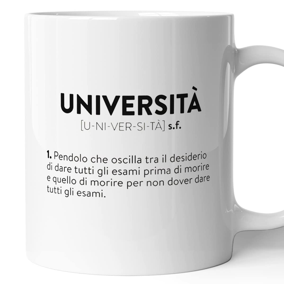 AL PRODUCTION Tazza descrizione università, tazza divertente regalo per amica, universitaria, fuorisede, fidanzata - Humor - Divertente