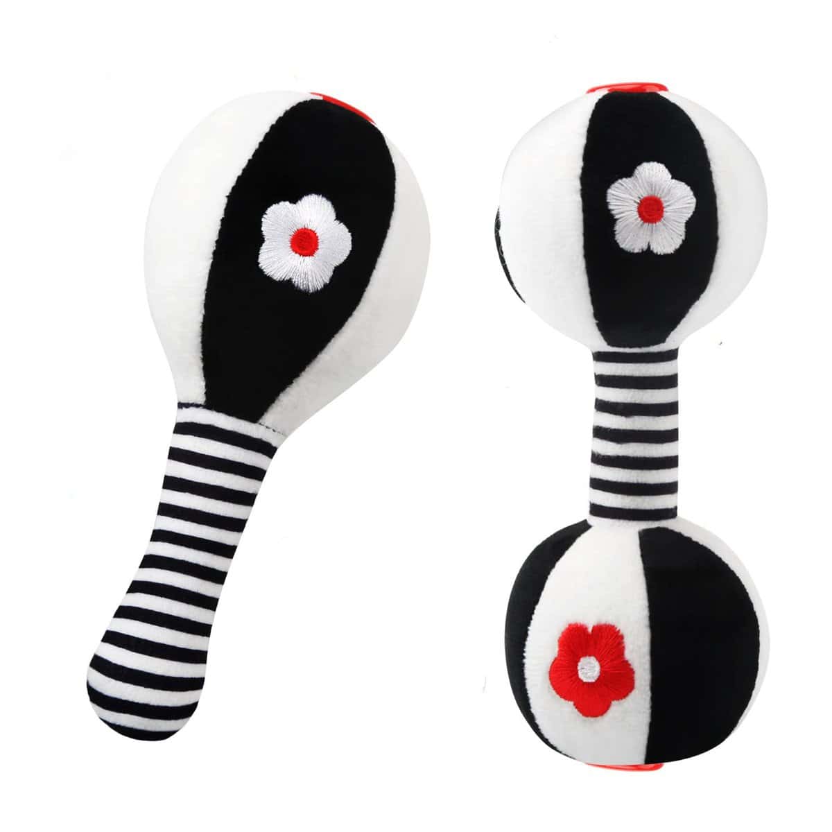 JoyLife Giochi Neonato 0 3 6 Mesi, Sonaglio Neonato Bianco e Nero, Alto Contrasto Sensoriale Neonati Giocattoli, Giocattoli Morbidi a Sonagli Regalo per 3 6 9 12 Mesi Ragazzi e Ragazze