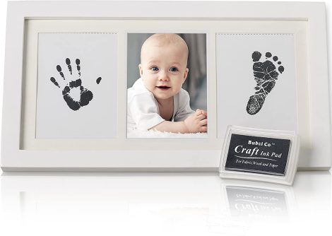 Meraviglioso set per impronte di mani e cornici foto per neonati e bambini, decorazioni indimenticabili per pareti o nurseries.