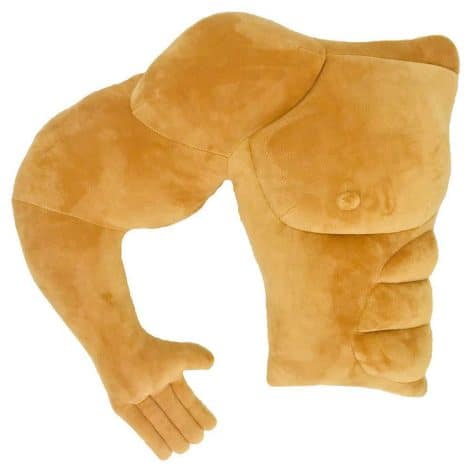 Cuscino Muscoloso per Ragazzo, Regalo Scherzoso per Compleanno, San Valentino o Festa della Mamma (Destro).