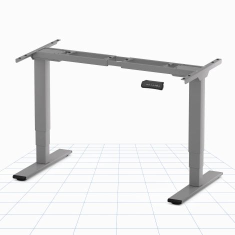 Scrivania Elettrica FLEXISPOT E5 PRO con Altezza Regolabile e 2 Potenti Motori. Tastiera Intelligente inclusa. Grigio.