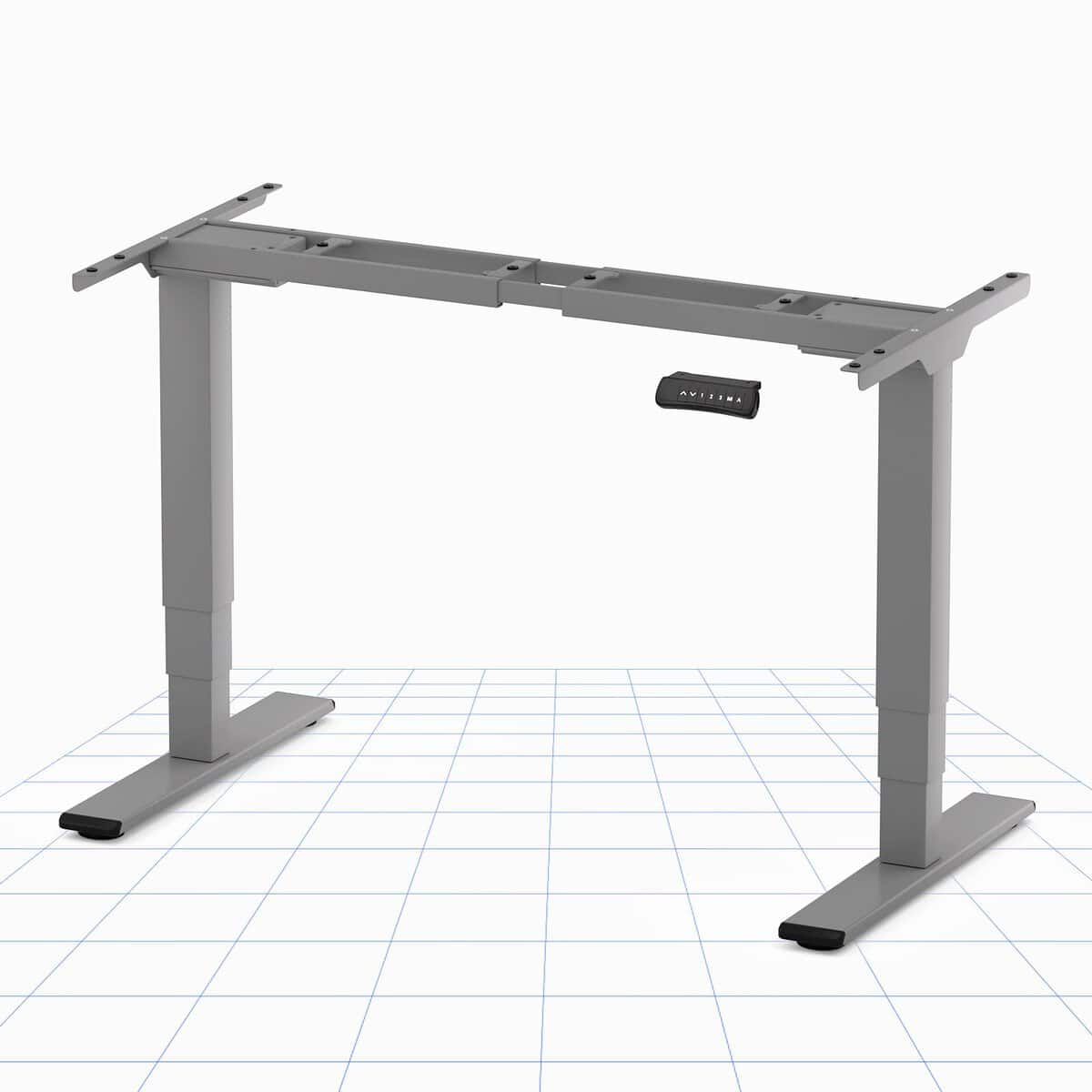 FLEXISPOT E5 PRO Scrivania Regolabile in Altezza con 2 Potenti Motori, 3 Livelli Telaio della Scrivania Standing Desk Scrivania Elettrica Scrivania Motorizzata con Tastiera Intelligente（Grigio）