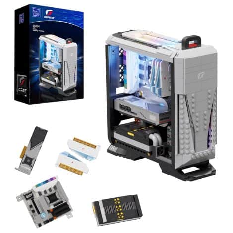 Set di costruzione mattoncini tecnici per adulti, compatibili con i lego ideas, ideali per creare con il computer.